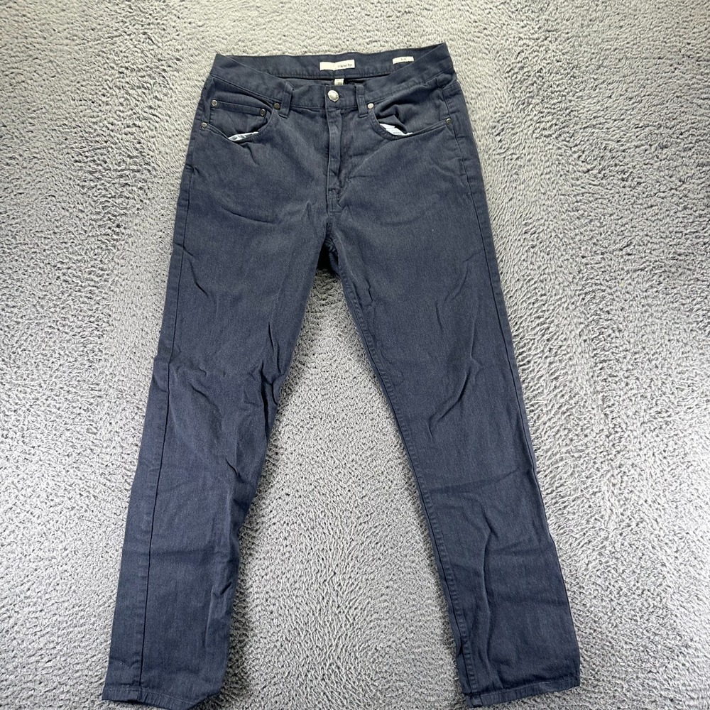 Hawker Rye Pant Mens 30x30 Blue Cotton Chino Straight Slim Preppy Career Stretch
